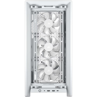 Corsair FRAME 4000D RS Modular Mid-Tower PC Case - White, ATX, 430mm GPU, 170mm CPU cooler, 360mm rad, 1x USB-C 3.2 Gen 2