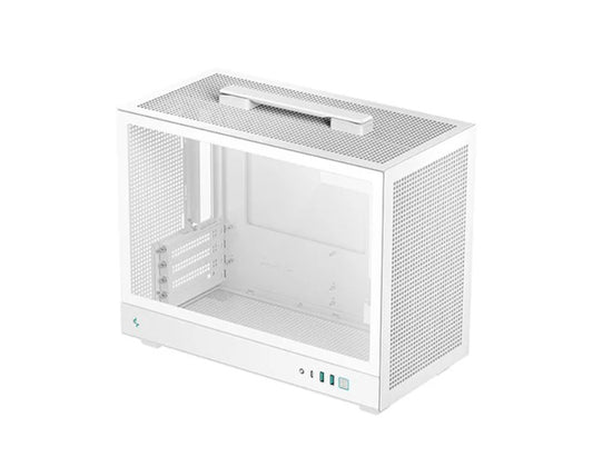 DeepCool CH160 PLUS WH Portable Micro-ATX Compact Case, USB3.0Ã—2, Gen2 Type-C x1, Audio/MicÃ—1