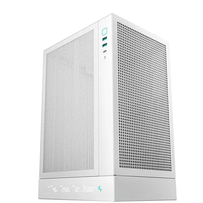 DeepCool CH170 DIGITAL WHT ITX Case, Digital Status Display, Extremely portable