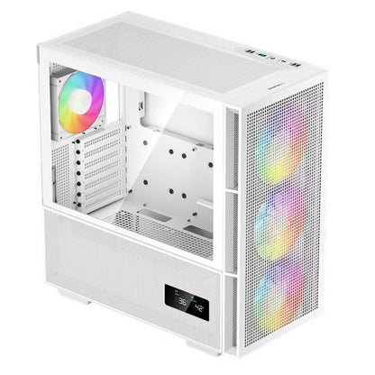 DeepCool CH560 DIGITAL White High Airflow Mid-Tower ATX Case, Digital Status Dis