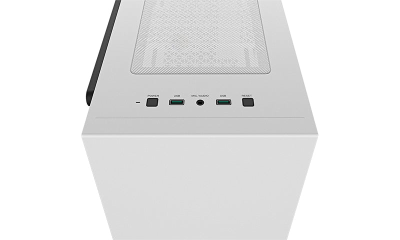 DeepCool MACUBE 110 White Minimalistic Micro-ATX Case, Magnetic Tempered Glass Panel, Removable Drive Cage, Adjustable GPU Holder, 1xPreinstalled Fan