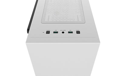 DeepCool MACUBE 110 White Minimalistic Micro-ATX Case, Magnetic Tempered Glass Panel, Removable Drive Cage, Adjustable GPU Holder, 1xPreinstalled Fan