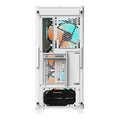 Gigabyte C301 RGB Tempered Glass E-ATX White Mid Tower Gaming Chassis  2x3.5' 2x