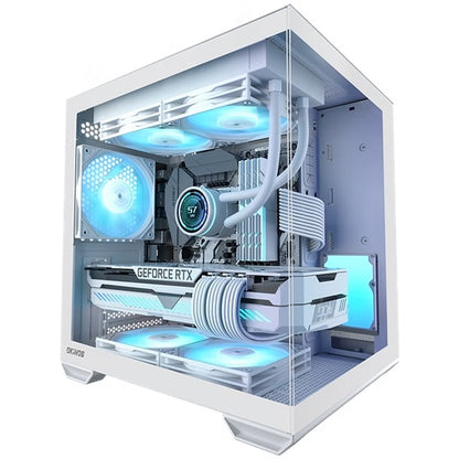 OKINOS Mirage 4 mATX ARGB Case, ARGB controller, 4x ARGB Fans. Ultimate thermal,