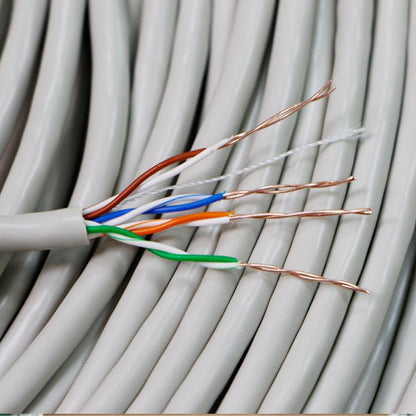 8Ware CAT5e Solid Copper Cable Roll 100m with Dispenser — 24AWG, 4 Pairs, Blue