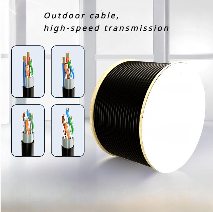 8Ware 350m CAT6A Ethernet Outdoor Underground Shielded External LAN Cable Reel B