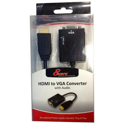 8Ware HDMI to VGA Converter Adapter — 19-Pin Male to 15-Pin Female, No External Power Required