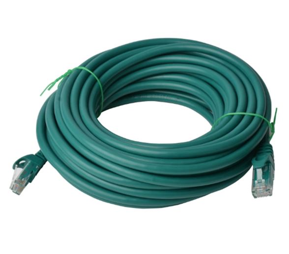 8Ware CAT6 Cable 30m - Green Premium RJ45 Ethernet Network LAN UTP Patch Cord 26AWG CU Jacket