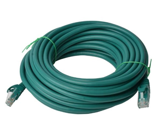 8Ware CAT6 Cable 30m - Green Premium RJ45 Ethernet Network LAN UTP Patch Cord 26AWG CU Jacket