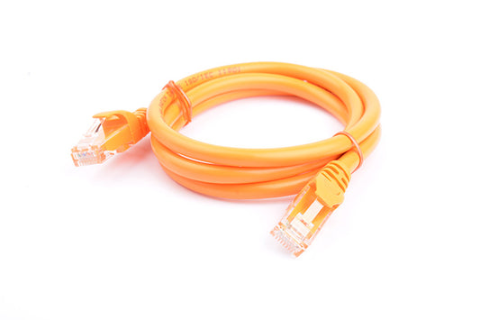8Ware CAT6A Ethernet Patch Cable 1m — Orange, RJ45, UTP