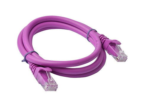 8Ware CAT6A Ethernet Patch Cable 1m — Purple, RJ45, UTP