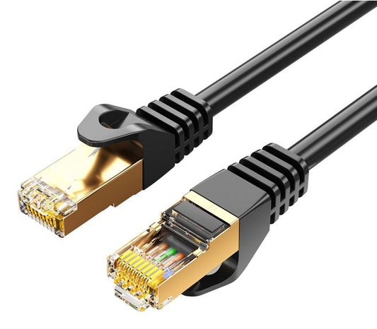 8Ware CAT7 Cable 1m - Black Color RJ45 Ethernet Network LAN UTP Patch Cord Snagl