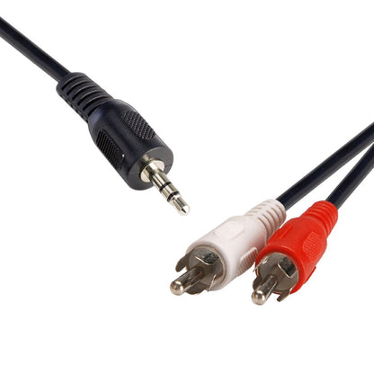 8Ware 3.5mm Stereo to 2x RCA Plug Audio Cable 1.5m — Male to Male