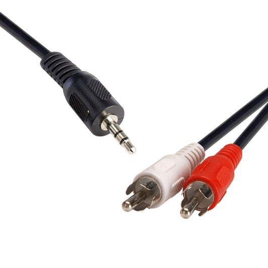 8Ware 3.5mm Stereo to 2x RCA Plug Audio Cable 1.5m — Male to Male