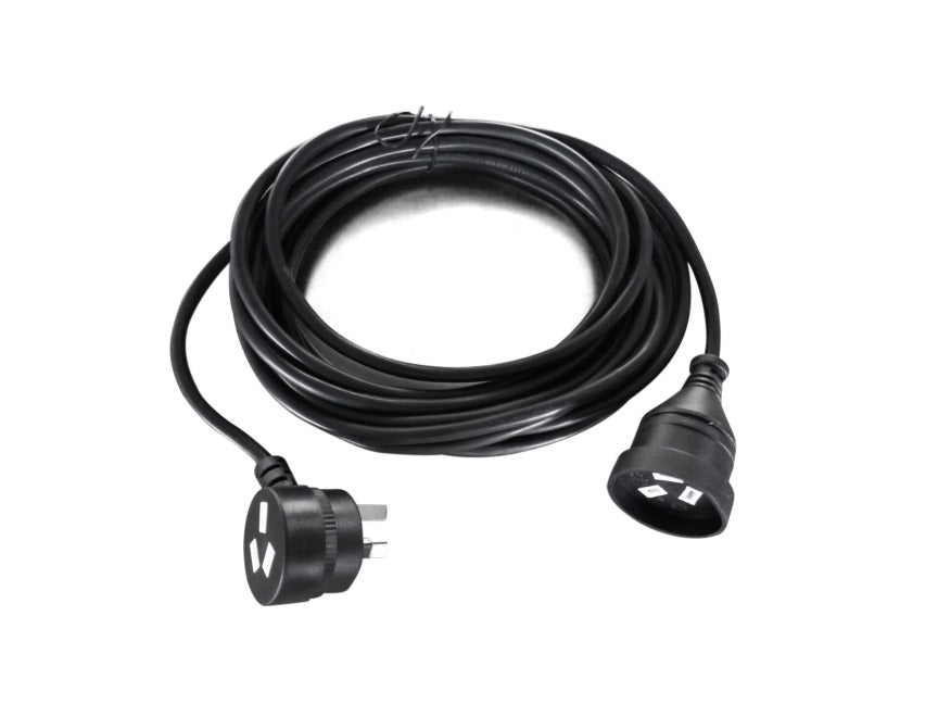 8Ware AU Power Cable Extension  3-Pin Male to Female 2m 3-Pin AU Piggy Back Blac