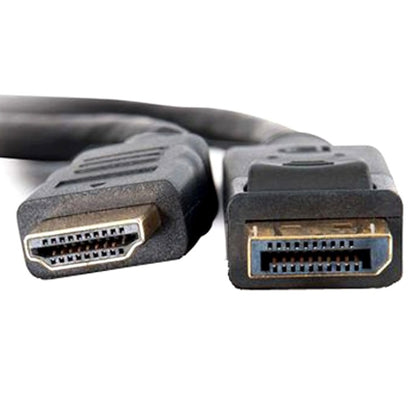 8Ware DisplayPort to HDMI Cable 2m — 20-Pin DP Male to 19-Pin HDMI Male, Gold-Plated