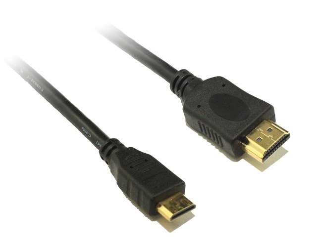 8Ware Mini HDMI to HDMI Cable 3m — V1.4, 3D, 1080p Full HD, with Ethernet, Male to Male