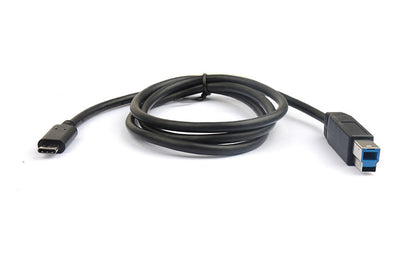 8Ware USB-C to USB-B Cable 1m Type-C to B Male to Male Black 10Gbps