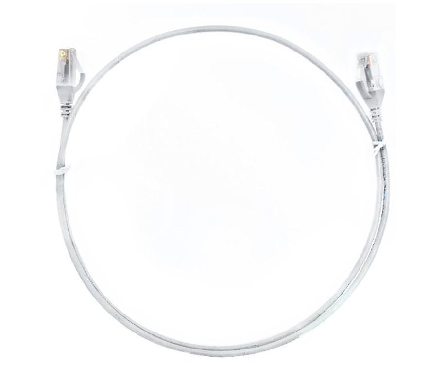 8ware CAT6 Ultra Thin Slim Cable 1m / 100cm - White Color Premium RJ45 Ethernet