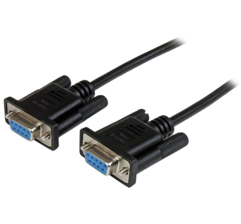 Astrotek 3m Serial RS232 Null Modem Cable — DB9 Female to Female, 9-Pin, Crossover
