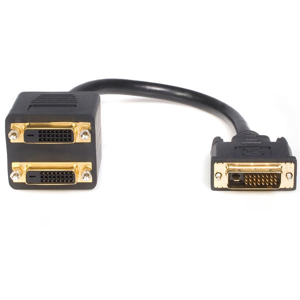 Astrotek DVI-D Splitter Cable — 24+1 Pin Male to 2x Female, Gold Plated