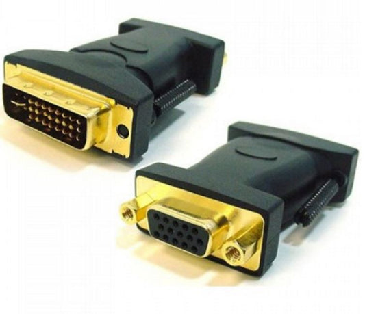 Astrotek DVI to VGA Adapter Converter — 24+5 Pin Male to 15-Pin Female, Gold Plated