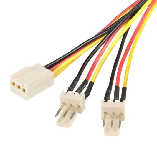 Astrotek Fan Power Cable 20cm — 2x 3-Pin Male to 3-Pin Female, PC Case Fan Splitter