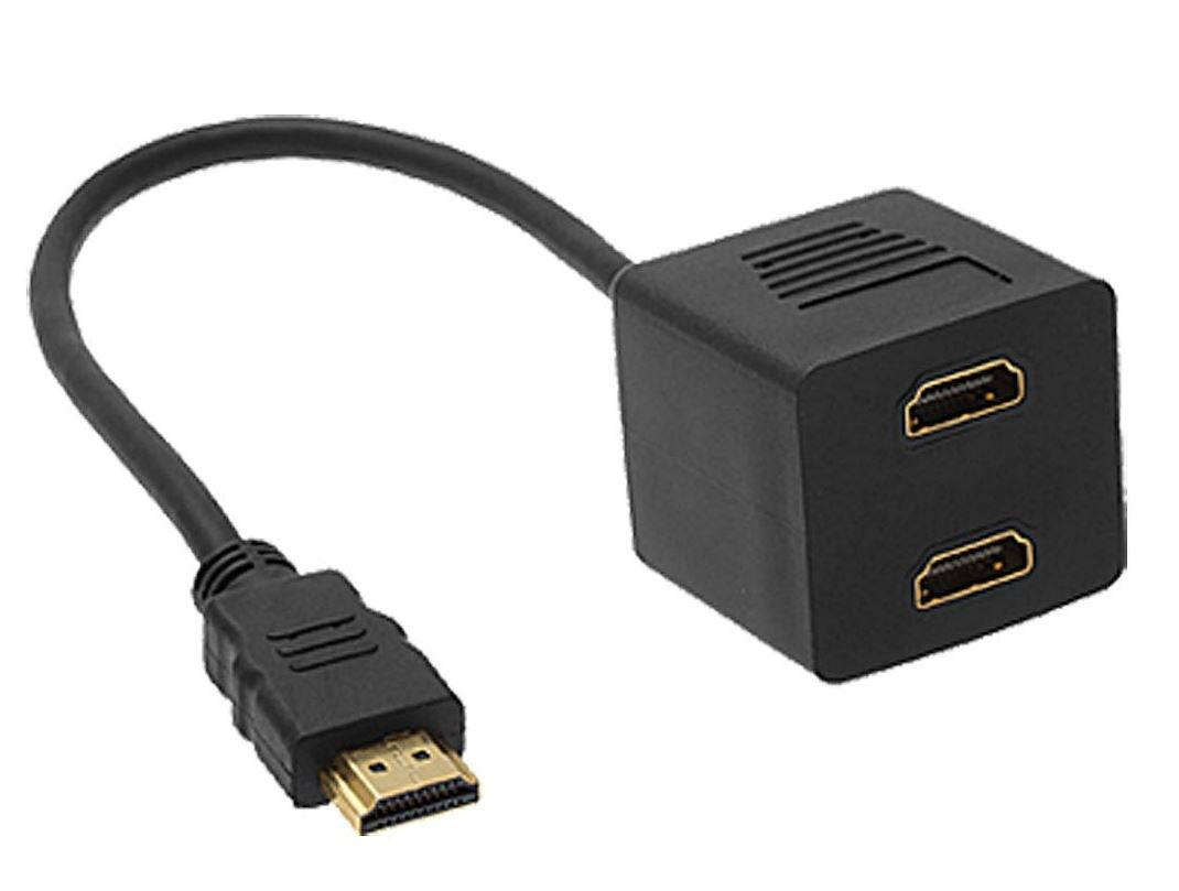 Astrotek HDMI Splitter Cable 15cm — v1.4, Male to 2x Female, Amplifier Duplicator