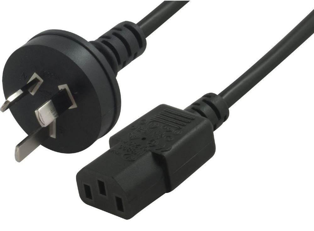 Astrotek AU Power Cable 2m — 3-Pin AU Male to IEC 320-C13 Female, 240V PC Power Lead