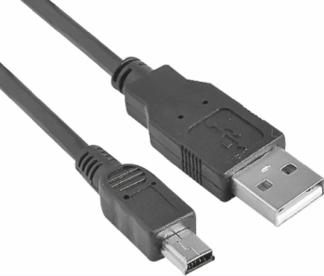 Astrotek USB 2.0 to Mini USB Cable 1m — Type A Male to Mini B 5-Pin Male, Black, RoHS
