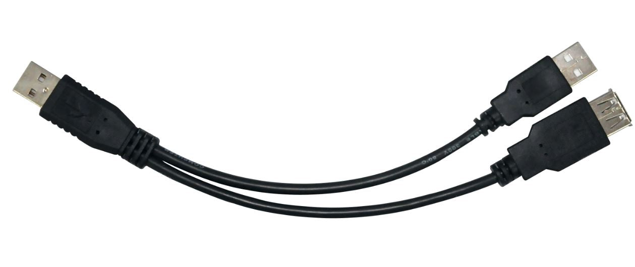 Astrotek USB 2.0 Y Splitter Cable 30cm — Type A Male to Type A Male + Type A Female