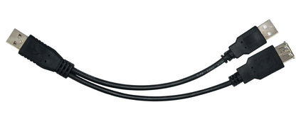 Astrotek USB 2.0 Y Splitter Cable 30cm — Type A Male to Type A Male + Type A Female