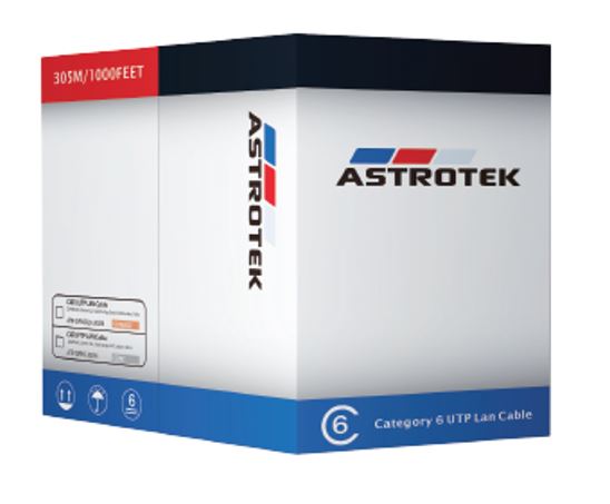 Astrotek CAT6 UTP Cable 305m Roll - Orange Full 0.55mm Copper Solid Wire Etherne