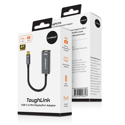 mbeat Tough Link USB-C to Mini DisplayPort Adapter  Host Interface: USB-C 3.2 Ge