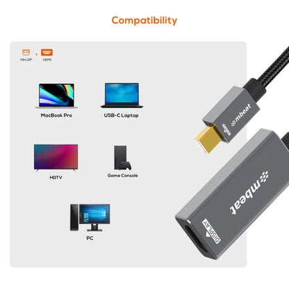 mbeat Tough Link Mini DisplayPort to HDMI Adapter  Seamless Connectivity  HDMI V