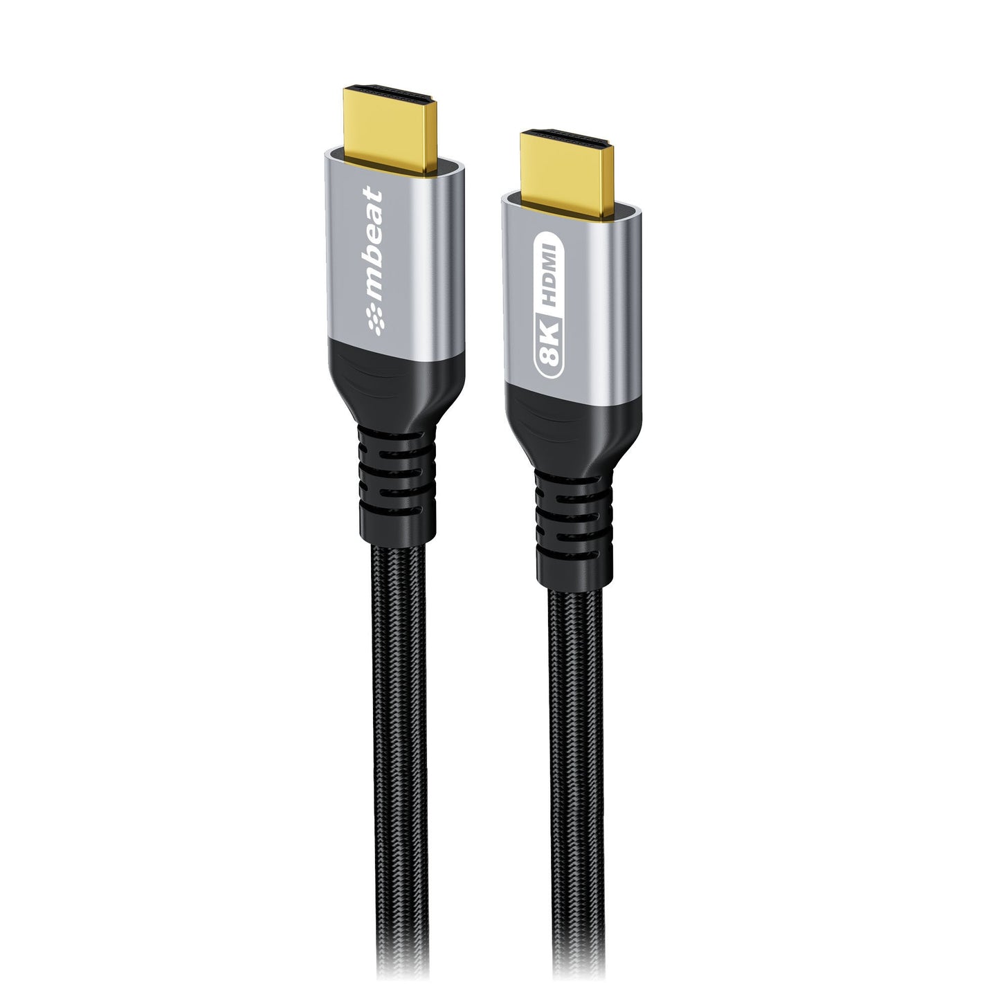 mbeat Tough Link 1.5m Certified 8K HDMI Cable - Space Grey  HDMI 2.1 (male) to H