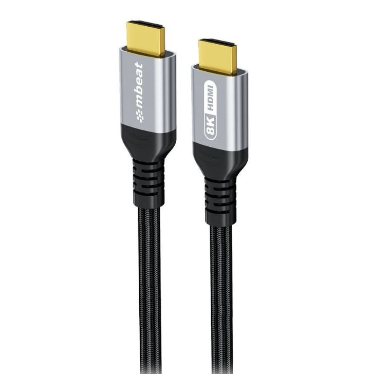 mbeat Tough Link 3m Certified 8K HDMI Cable - Space Grey HDMI 2.1 (male) to HDMI