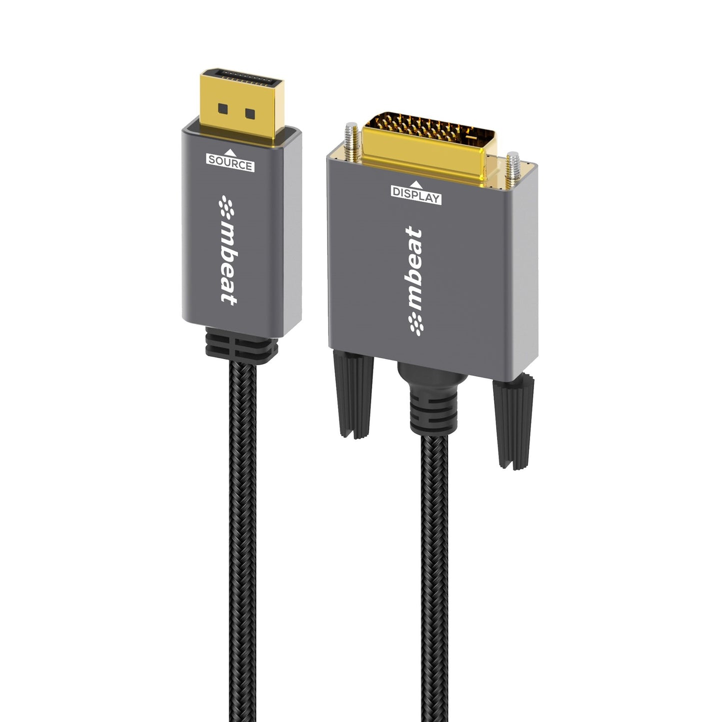 mbeat Tough Link 1.8m DisplayPort to DVI-D Cable Effortless plug and play Resolu