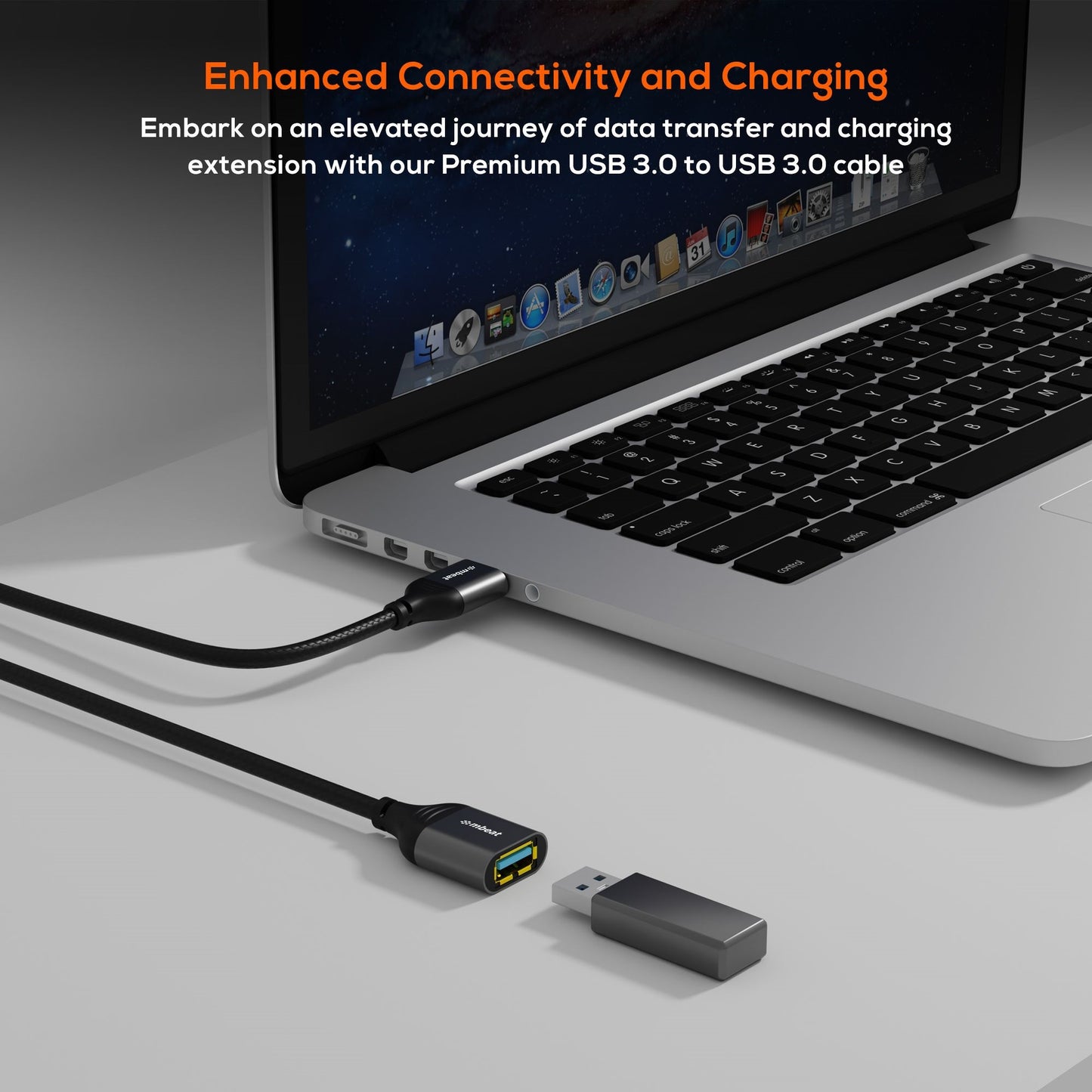 mbeat Tough Link 1.8m USB 3.0 to USB 3.0 Extension Cable  Plug-and-Play Adaptive