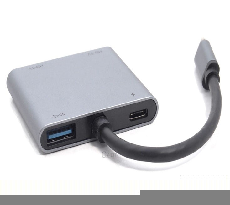 Oxhorn 4-in-1 USB-C to 2x HDMI 1xUSB3.0 1xUSB-C Charging Port 100W Power Deliver