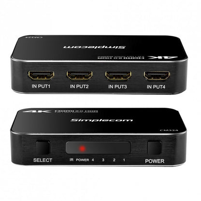 Simplecom CM324 4 Way HDMI 2.0 Switch 4 IN 1 OUT Ultra HD 4K 60Hz HDR HDCP 2.2