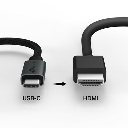 TP-Link UA520C USB Type-C to HDMI Adapter, 1Ã— USB-C Connectorï¼Œ1Ã— HDMI 4K 60Hz Port, Plug and Play, Fast Heat Dissipation, Flexible and Durable