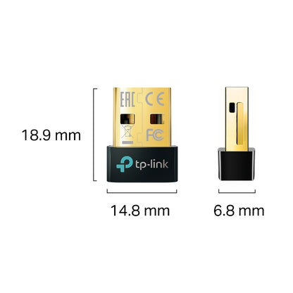 TP-Link UB500 Bluetooth 5.0 Nano USB 2.0 Adapter, Add Bluetooth To Your Devices,