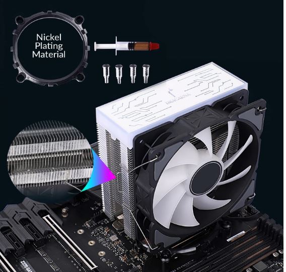 Antec A400i RGB , 72 CFM, 4 Direct Heat-Pipes, 120mm PWM RGB Fan,1700, 115X, 1200, 2011, AM3, AM3+, AM4+,, FM1, FM2, FM2+ CPU Air Cooler 1yr wty