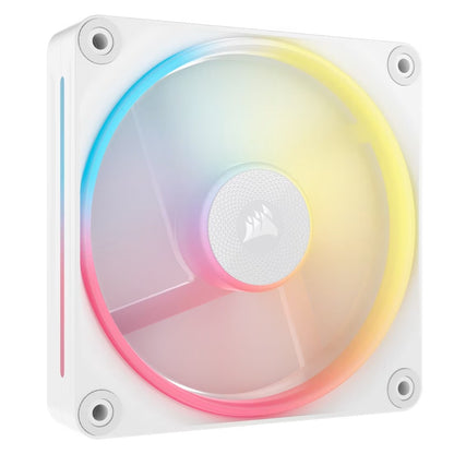 Corsair iCUE LINK LX120â€‘R RGB 120â€¯mm PWM Reverse Fan Expansion Single Pack â€“ White: 66.7â€¯CFM, 2400â€¯RPM, 37.7â€¯dBA, 0.4â€¯A,Static Pressure, Magnetic Dome