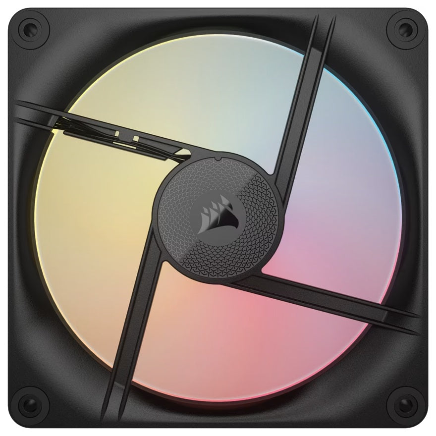 Corsair iCUE LINK LX140-R RGB 140mm PWM Reverse Fan Expansion Single Pack - Black: 90.6 CFM, 2000 RPM, 38.3 dBA, 0.45A, Static Pressure, Magnetic Dome