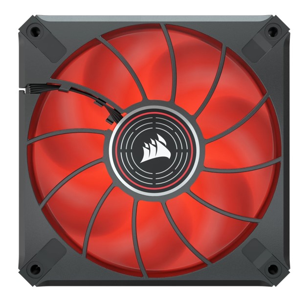 Corsair ML ELITE Series, ML120 LED ELITE, 120mm Magnetic Levitation Red LED Fan with AirGuide, Single Pack (LS)