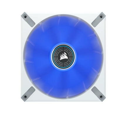 Corsair ML ELITE Series, ML140 LED ELITE WHITE, 140mm Magnetic Levitation Blue LED Fan with AirGuide, Single Pack(LS)