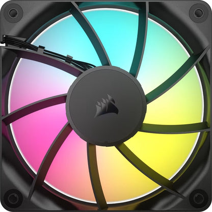 Corsair RS120 ARGB 120mm PWM Fans - Triple Pack - Black: 72.8 CFM, 2100 RPM, 36 dBA, 0.4A, RGB lighting, Static Pressure, Magnetic Dome Bearing