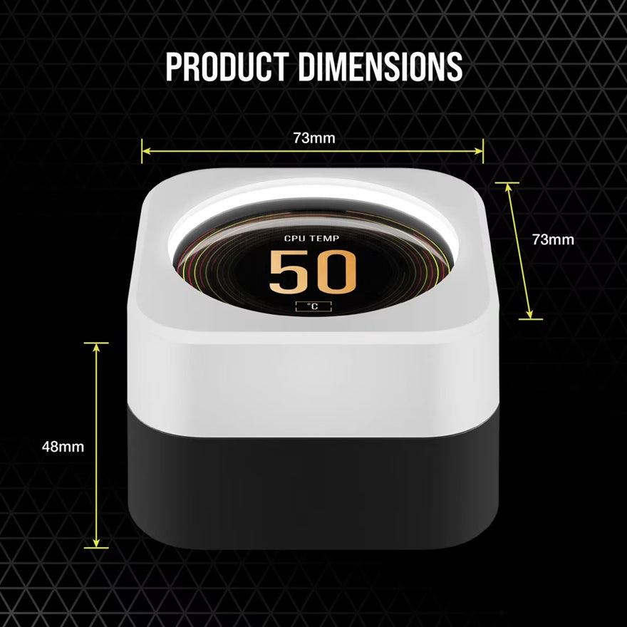Corsair iCUE ELITE CPU Cooler LCD White Display Upgrade Kit transforms your CORSAIR ELITE CAPELLIX CPU cooler into a personalized dashboard